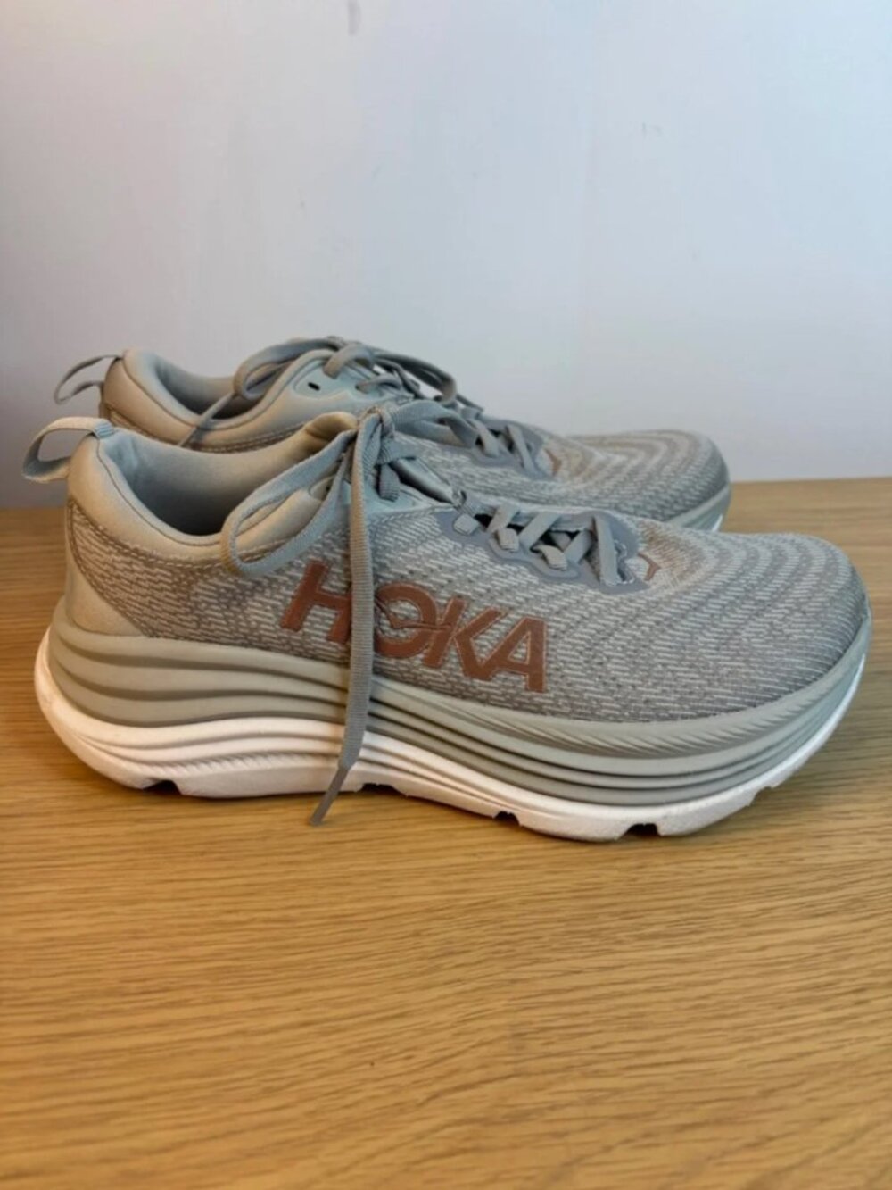 HOKA Women's Gaviota 5 Road Running Shoes in Harbor Mist/Rose Gold Size 7.5 - Picture 7 of 11